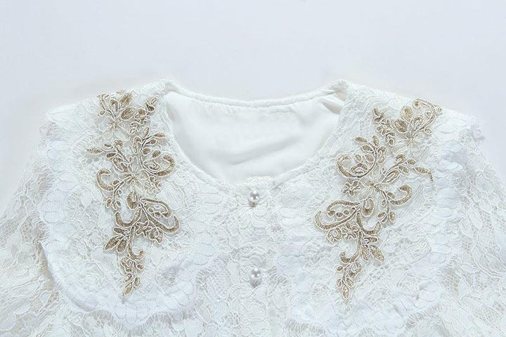 Minority Fashion Socialite White Lace Suit Female - Trendha