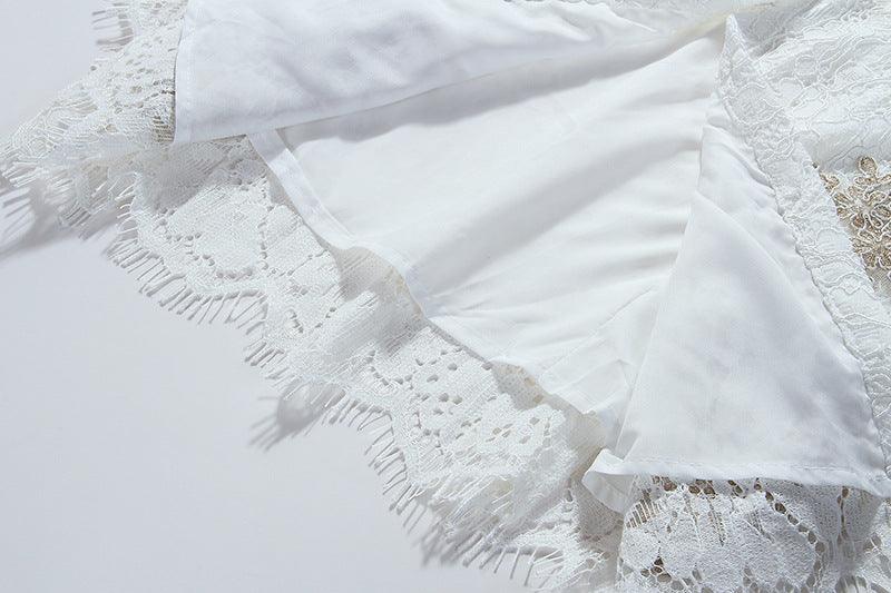 Minority Fashion Socialite White Lace Suit Female - Trendha