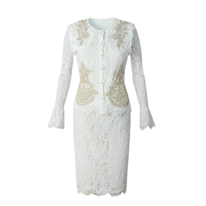 Minority Fashion Socialite White Lace Suit Female - Trendha