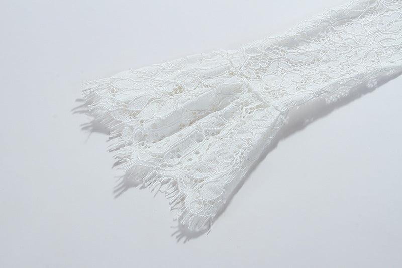 Minority Fashion Socialite White Lace Suit Female - Trendha