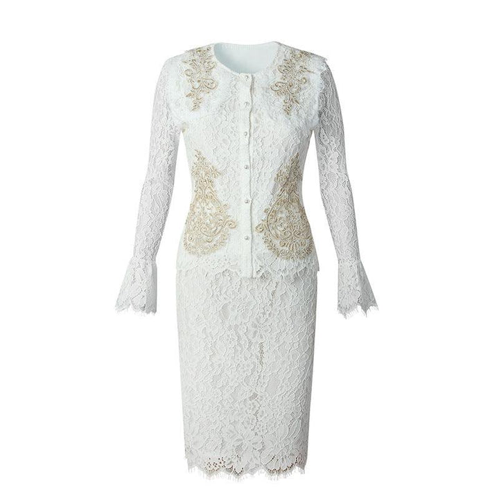 Minority Fashion Socialite White Lace Suit Female - Trendha