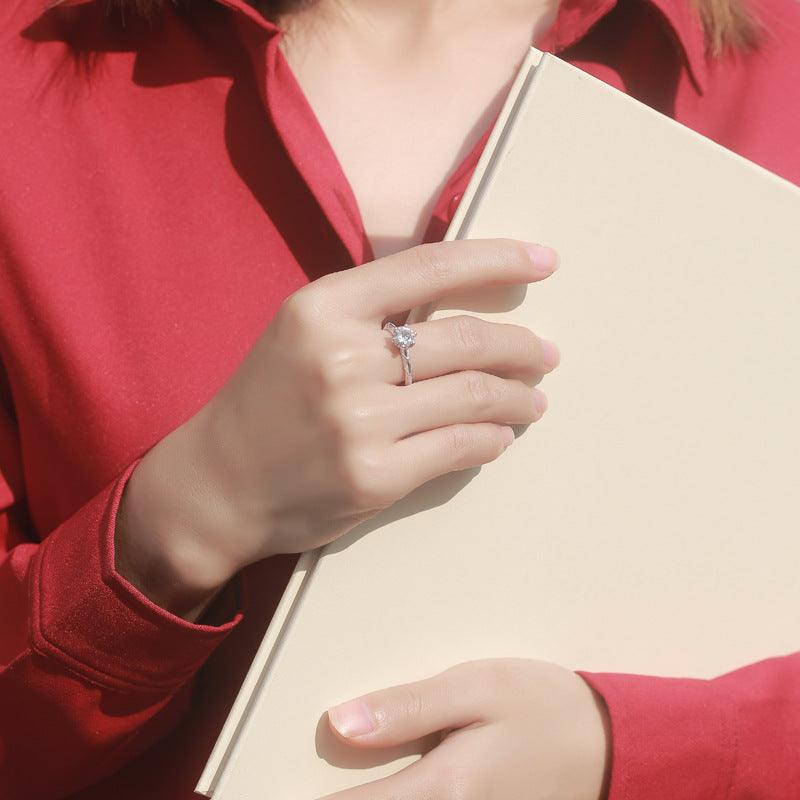 Moissanite's Promise Of Love Ring For Women - Trendha