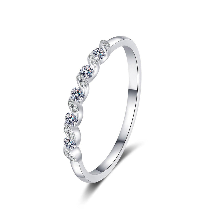 Moissanite Water Ripple Fashion Ring - Trendha