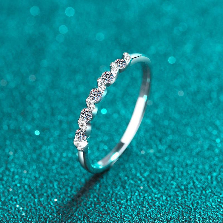 Moissanite Water Ripple Fashion Ring - Trendha