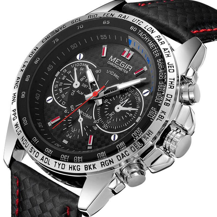 Multifunctional Chronograph Fashion Luminous Steel Case Quartz Watch - Trendha