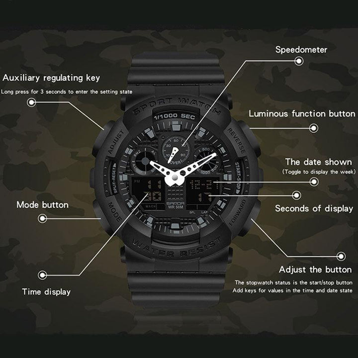 Multifunctional Fashion Cool Trend Men's Quartz Watch - Trendha