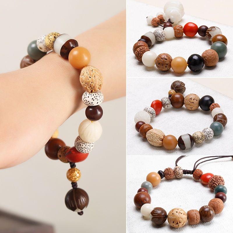 Natural Buddha Beads Bodhi Seed Bracelet - Trendha