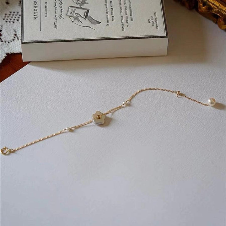 Natural Freshwater Pearl 14K Gold Pearl Bracelet - Trendha