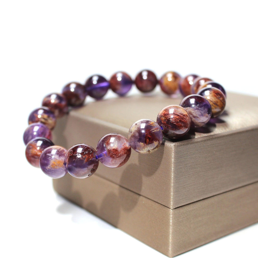 Natural Purple Ghost Fashion Versatile 8mm Single Ring Bracelet - Trendha