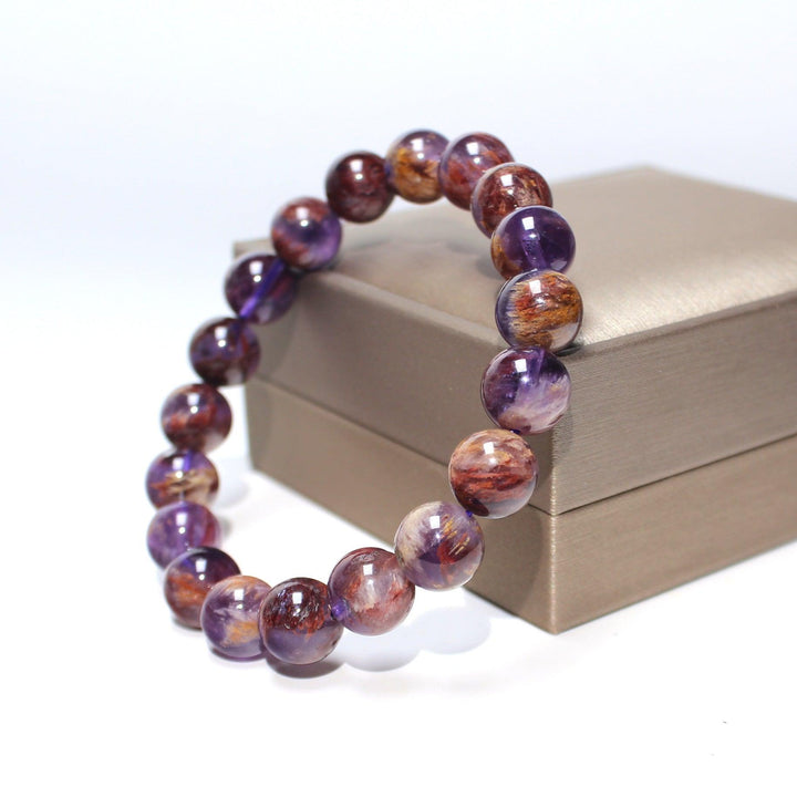 Natural Purple Ghost Fashion Versatile 8mm Single Ring Bracelet - Trendha