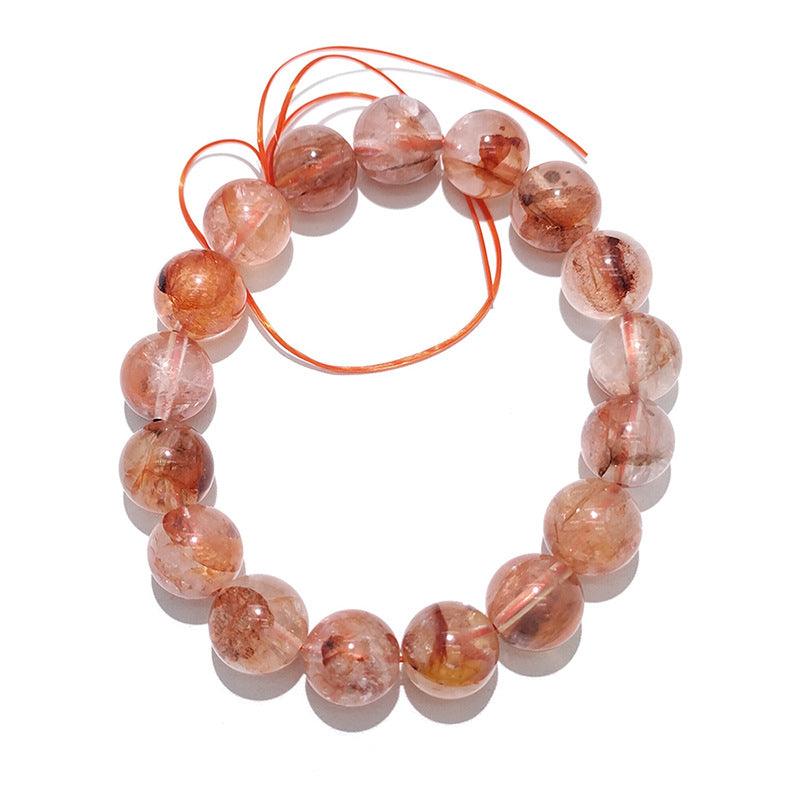 Natural Red Glue Flower Crystal Bracelet - Trendha