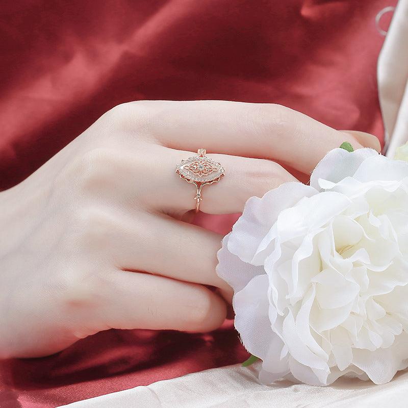 Natural White Shell Vintage Style Ring - Trendha