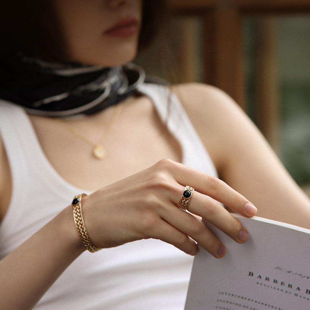 New Agate Ring Women's Retro Light Luxury - Trendha