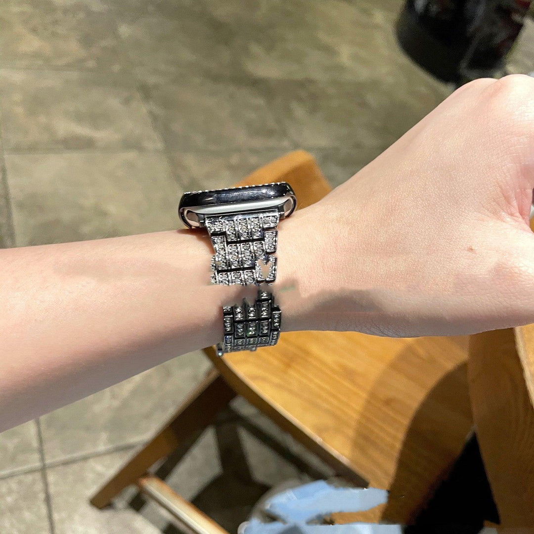 New Full Bore Three Bead Watchband Metal - Trendha