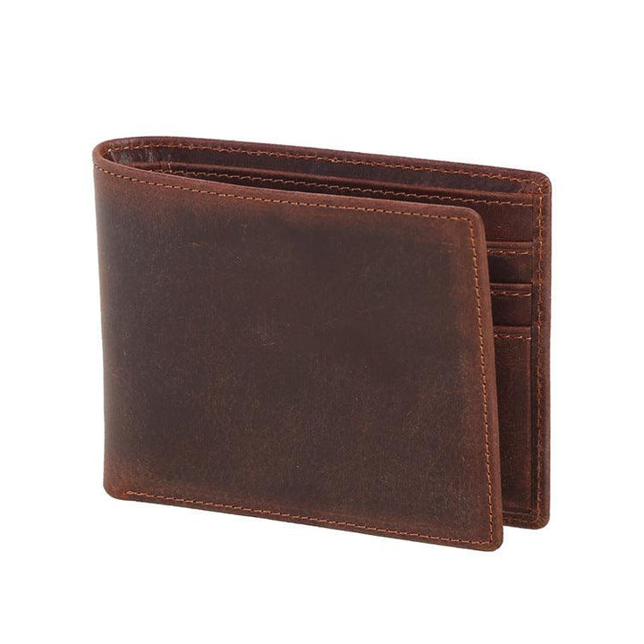 New Men's Cow Leather Wallet Short - Trendha