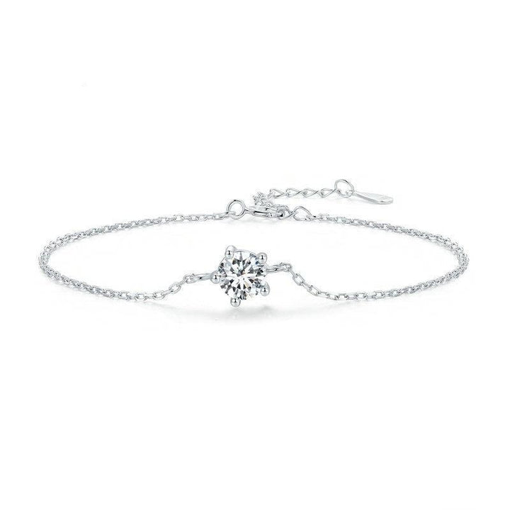 New S925 Silver Sparkling Moissanite Bracelet - Trendha