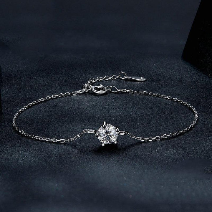 New S925 Silver Sparkling Moissanite Bracelet - Trendha