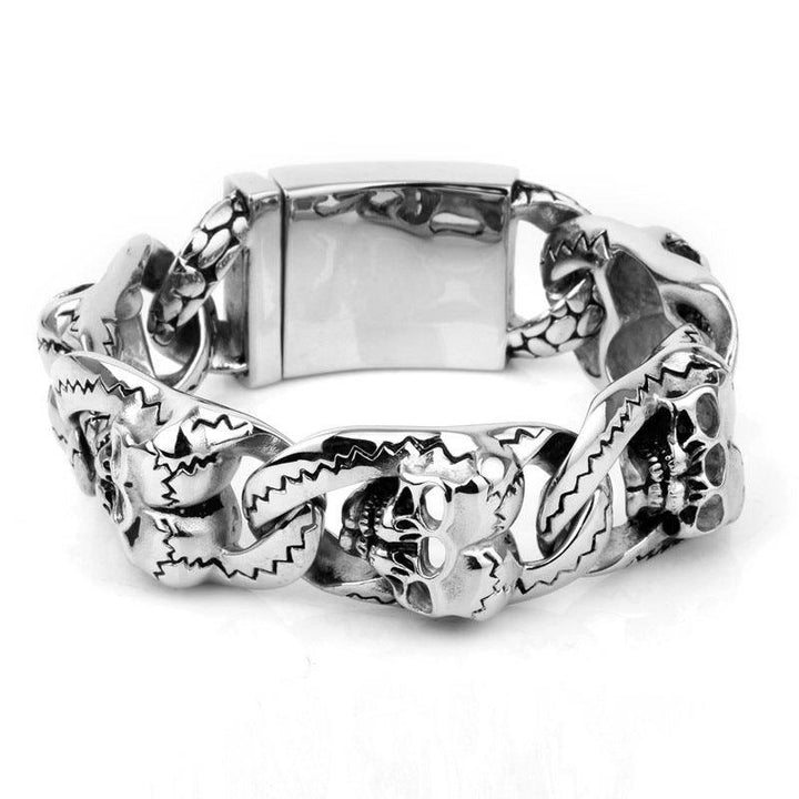 New Skull Men's Punk Titanium Steel Bracelet Ornament - Trendha