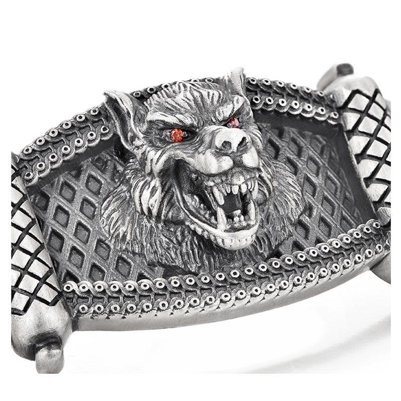 New Wolf Head Bracelet Men's Fashion Retro Hegemony - Trendha