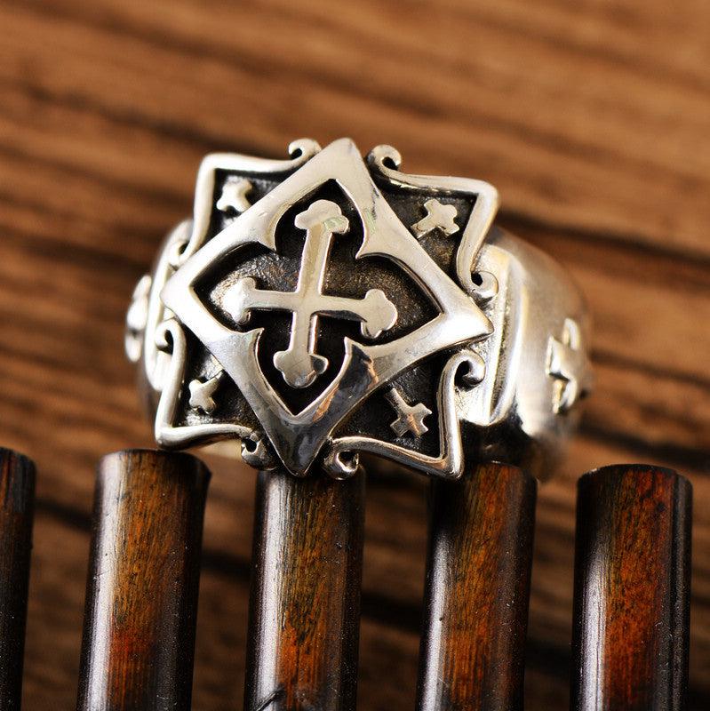 Personality Cross Ring Thick And Stable Male - Trendha