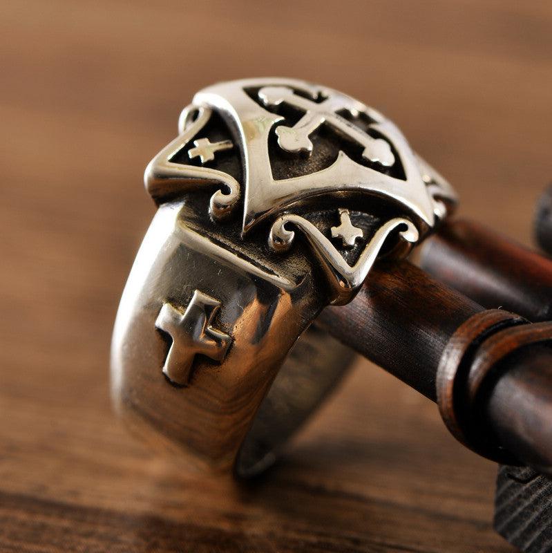 Personality Cross Ring Thick And Stable Male - Trendha