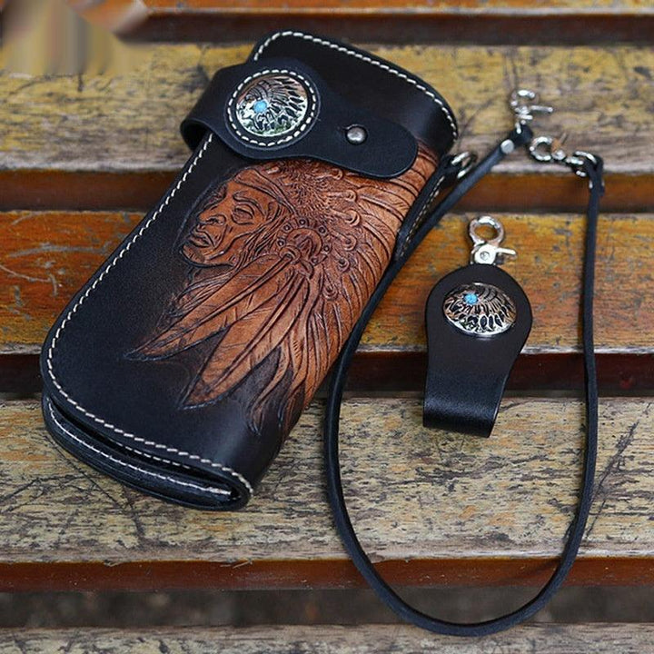Personalized Rich Cloth Bag First Layer Cowhide Wallet - Trendha