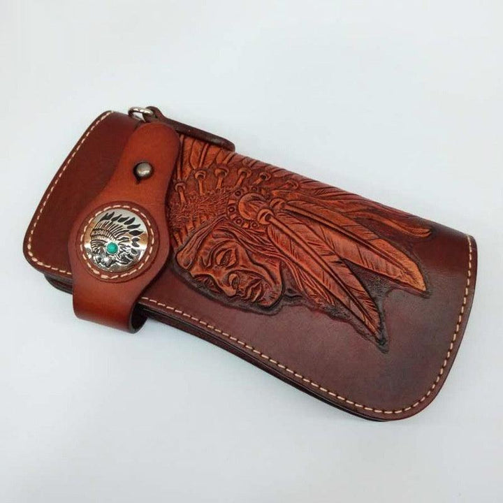 Personalized Rich Cloth Bag First Layer Cowhide Wallet - Trendha