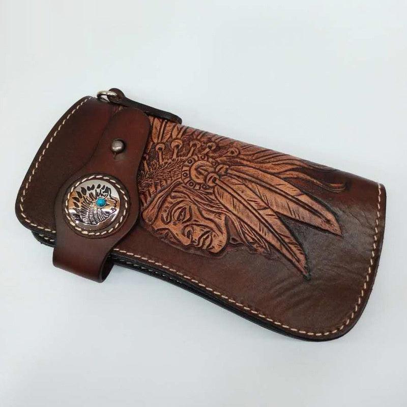 Personalized Rich Cloth Bag First Layer Cowhide Wallet - Trendha