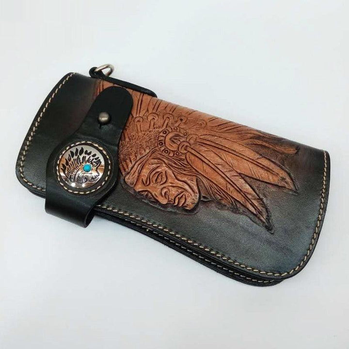 Personalized Rich Cloth Bag First Layer Cowhide Wallet - Trendha