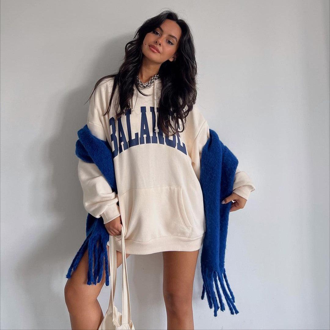 Printed Thickened Tops Long Sleeve Hooded Women - Trendha