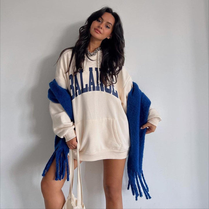 Printed Thickened Tops Long Sleeve Hooded Women - Trendha