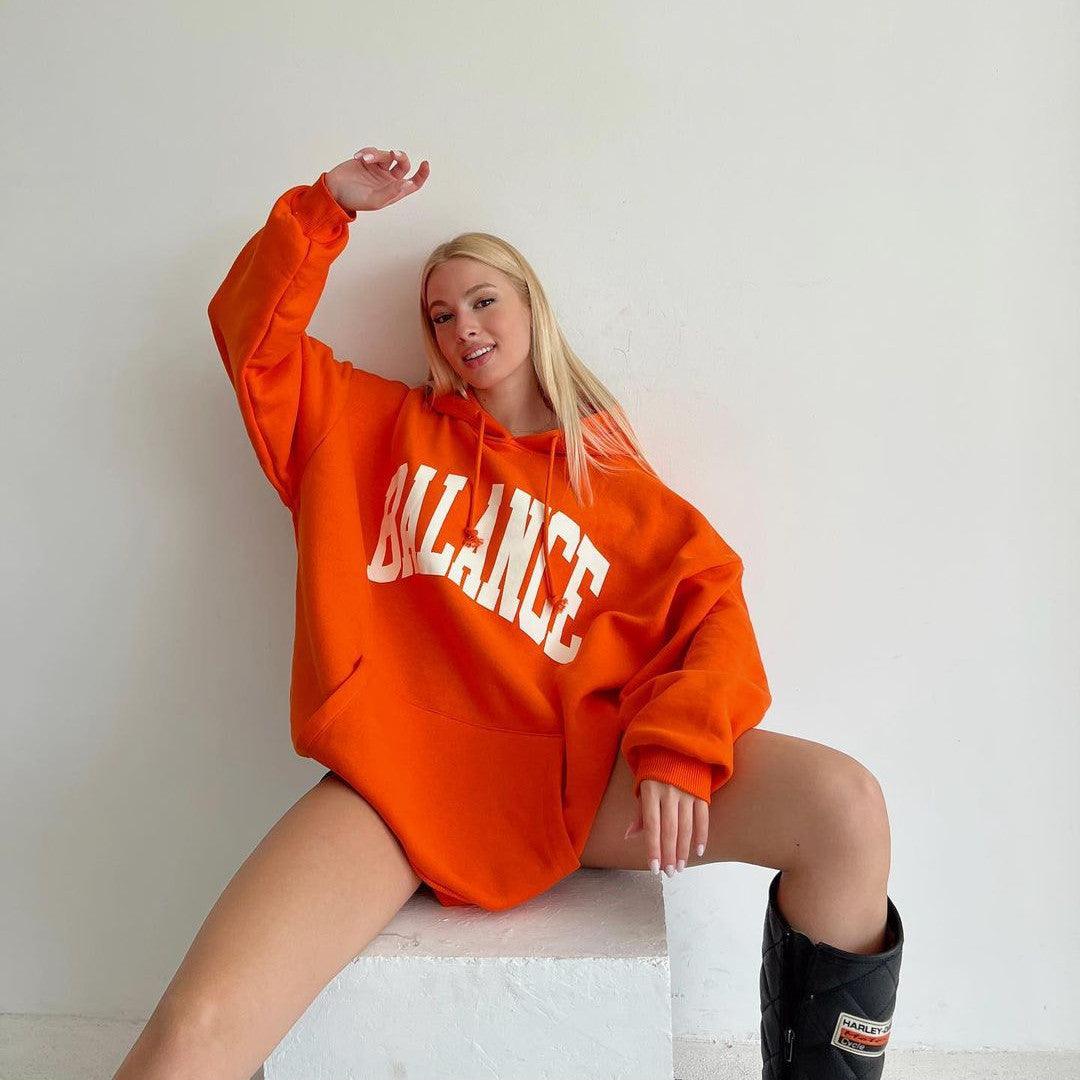 Printed Thickened Tops Long Sleeve Hooded Women - Trendha