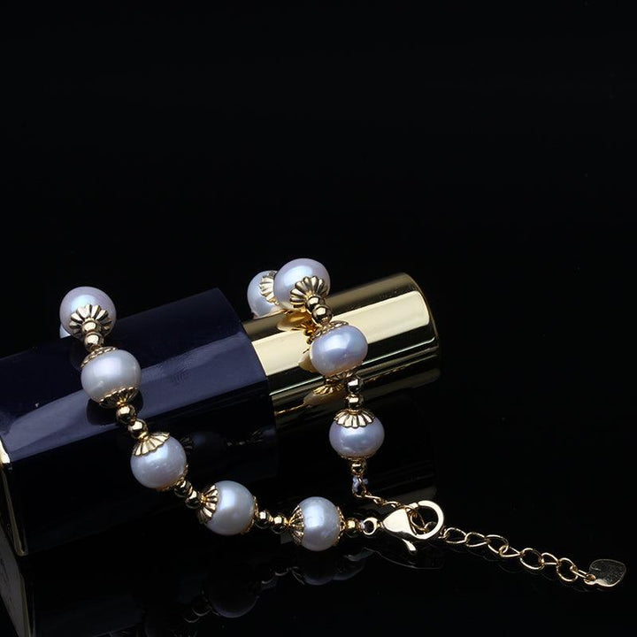 Real Freshwater Round Pearl Bracelet For Women Natural Pearl - Trendha