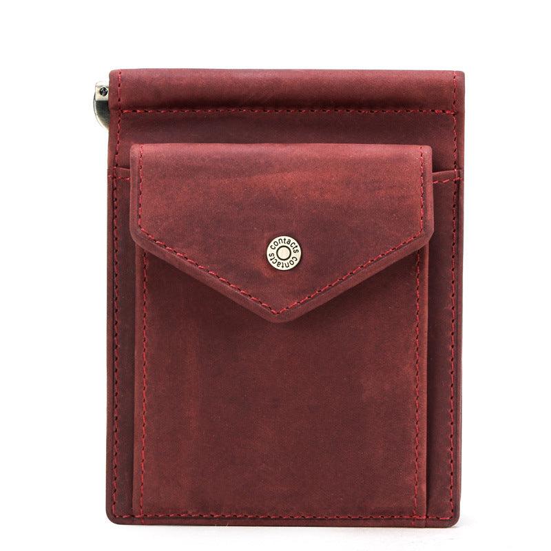 Retro Crazy Horse Cowhide Multifunctional Card Bag - Trendha