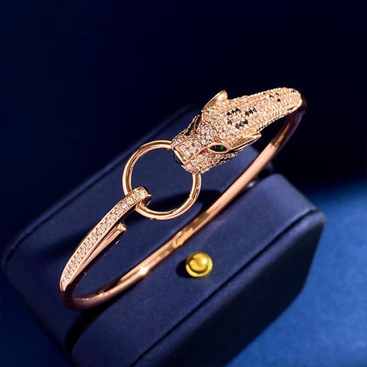 Ring Leopard Diamond Rose Gold Bracelet - Trendha