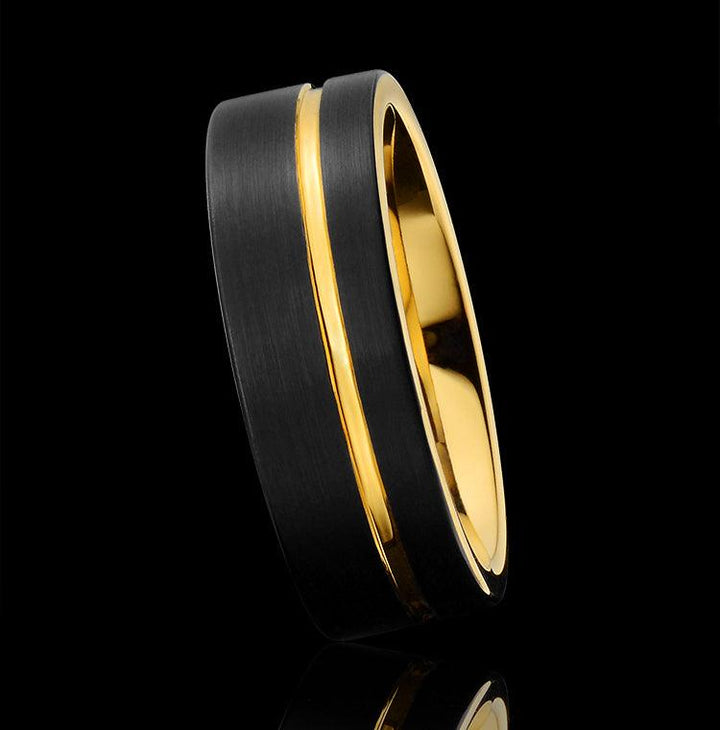 Ring Tide Tungsten Gold Jewelry Ring - Trendha