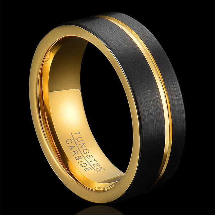 Ring Tide Tungsten Gold Jewelry Ring - Trendha
