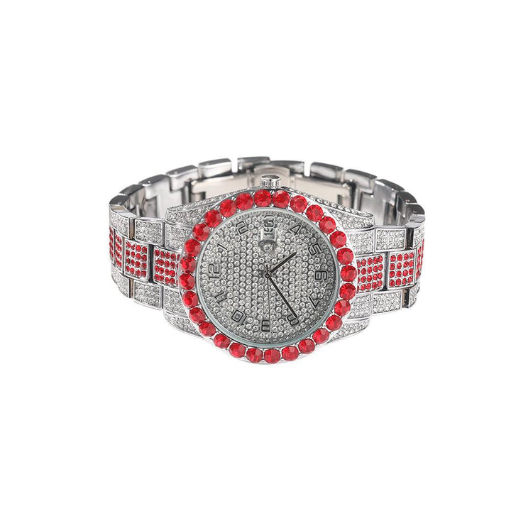 Round Diamond Red Fashion Watch - Trendha