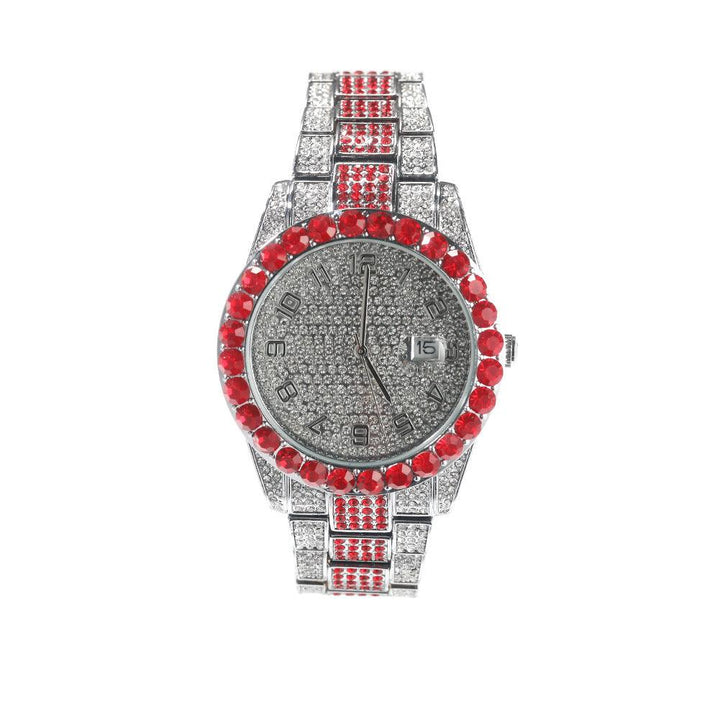 Round Diamond Red Fashion Watch - Trendha