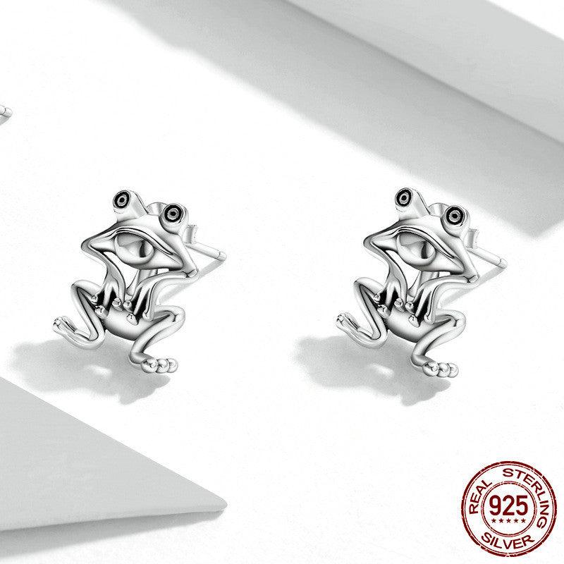 S925 Earrings European And American Popular Temperament Split Animal Earrings