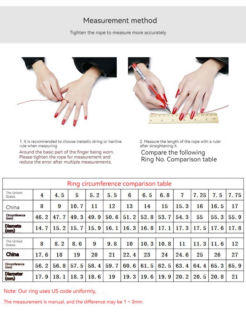 S925 Silver Blue Treasure 8mm Round Diamond Ring - Trendha