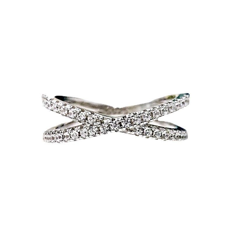 S925 Silver Cross Ring For Women - Trendha