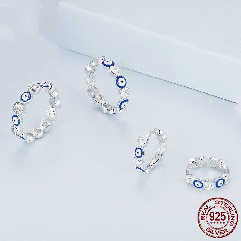 S925 Silver Devil's Eye Ring Plating - Trendha