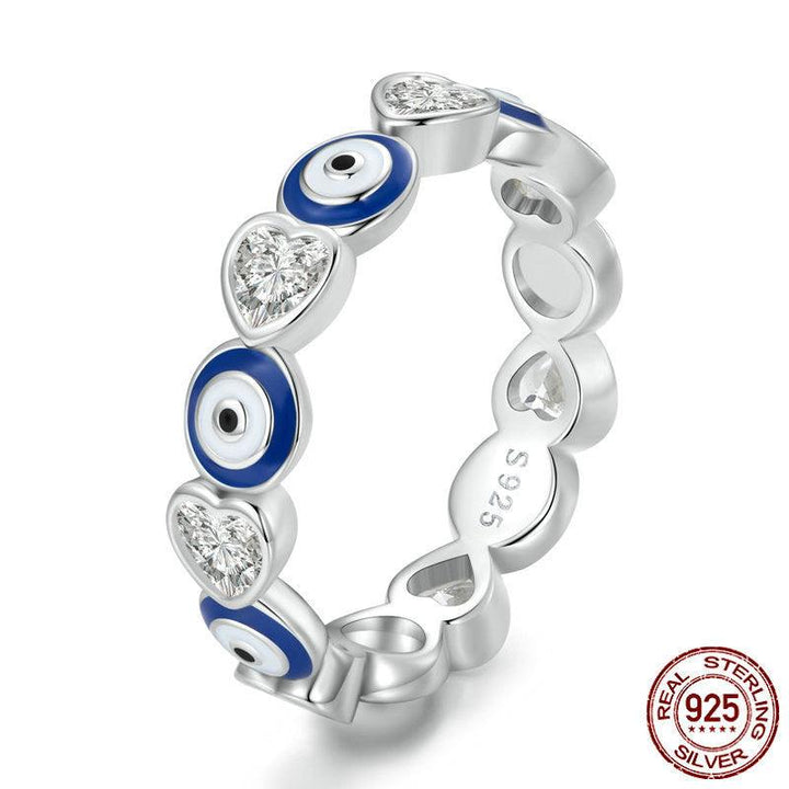 S925 Silver Devil's Eye Ring Plating - Trendha