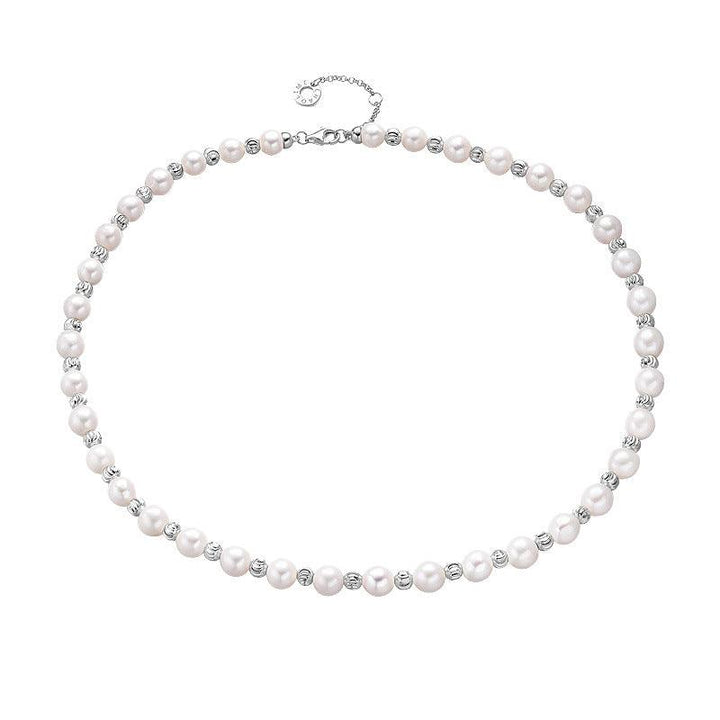 S925 Sterling Silver Baroque Pearl Necklace Female - Trendha