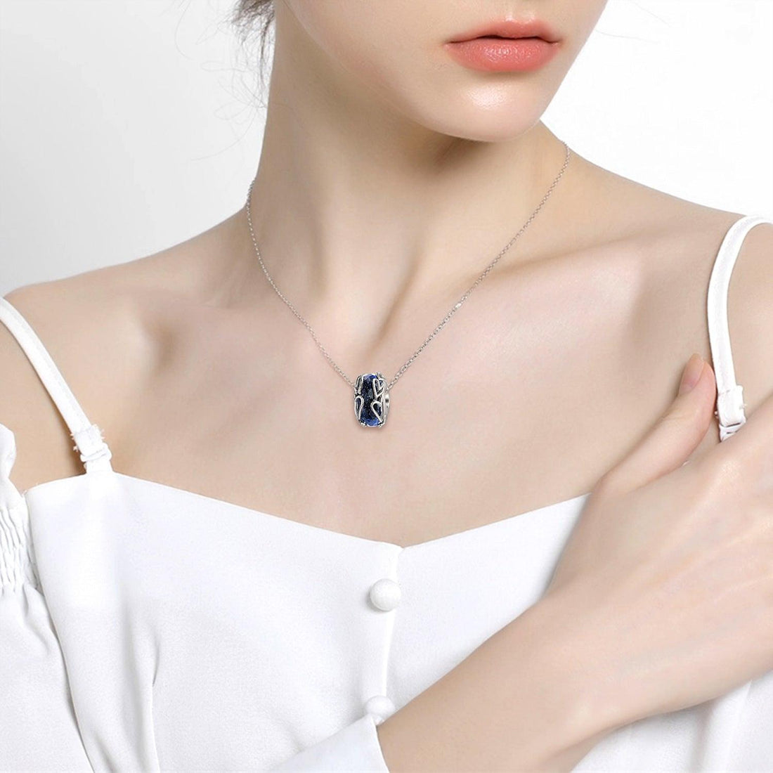 S925 Sterling Silver Deep Love Glass Beads Fashion