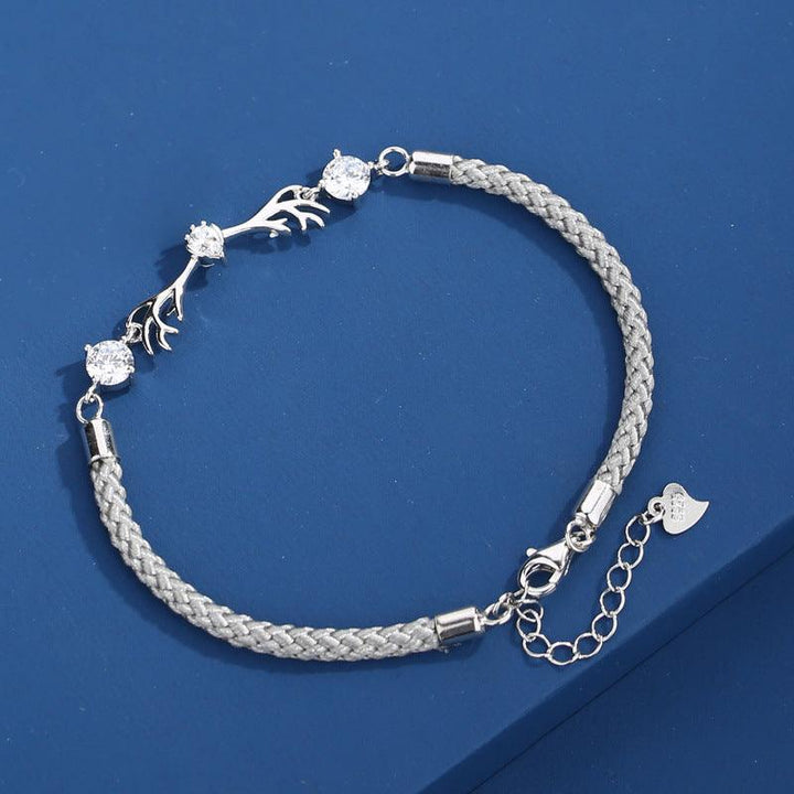 S925 Sterling Silver Deer Has Your Lovers Bracelet - Trendha