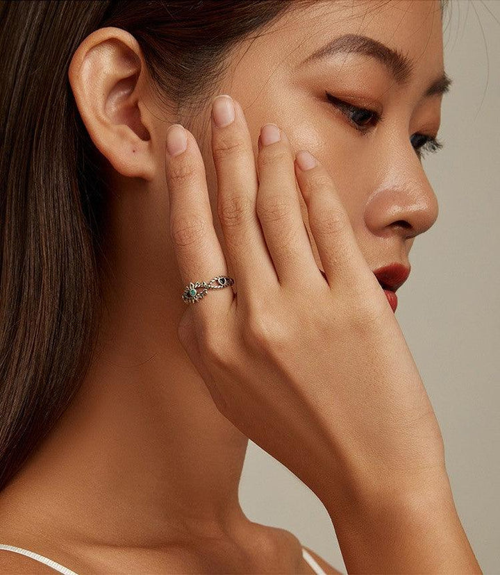 S925 Sterling Silver Devil's Eye Ring - Trendha