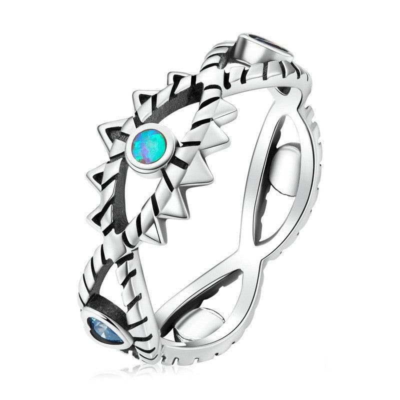S925 Sterling Silver Devil's Eye Ring - Trendha