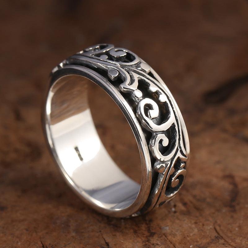 S925 Sterling Silver Ornament Ring Personality - Trendha